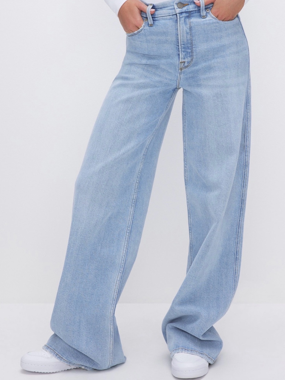 Good American Good Skate Wide Leg Jeans NWT Sz 25/0
